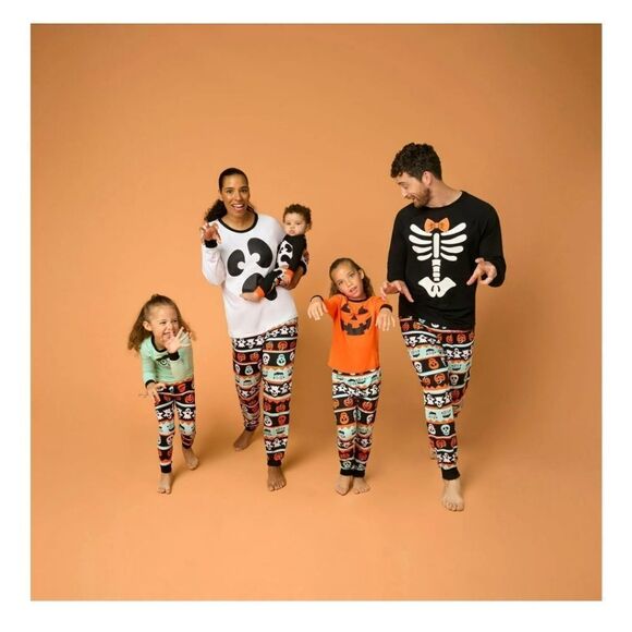 Nwt Way To Celebrate Halloween Men's Skeleton Matching Family Pajama Set, Sz XL - Picture 9 of 9
